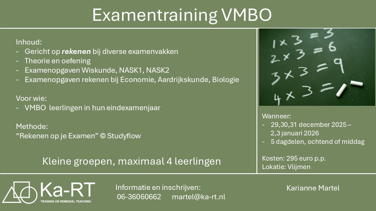 Rekenen op je examen